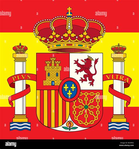 Espagne armoiries et Drapeau, deux symboles de la nation Image ...