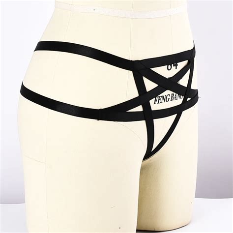 Popular Women G String Pentagram Panties Sexy Women Underwear Open Crotch Embroidery Female