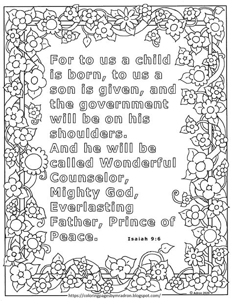 Free Isaiah 96 Print And Color Page For Advent Bible Verse Coloring