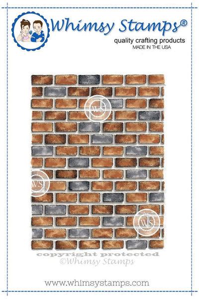 Brick Background Rubber Cling Stamp Whimsy Stamps