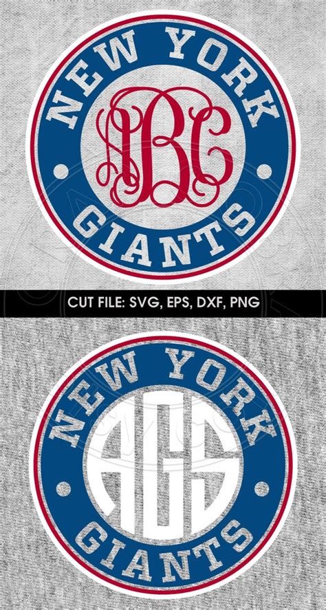 Football New York Giants Monogram Frame Svg Eps Dxf By Scrapcobra