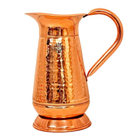 Pure Copper Water Jug Online Copper Pitcher Manufacturers Indian Art Villa