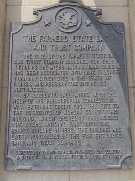 The Farmers State Bank And Trust Company Historical Marker
