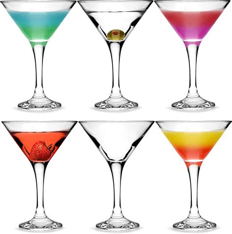 City Martini Cocktail Glasses 6oz 175ml Set Of 6