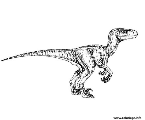 Coloriage Jurassic World Raptor Dessin Jurassic World Park à imprimer