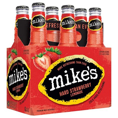 Mikes Hard Strawberry Lemonade 112 Oz Bottles Shop Beer And Wine At H E B