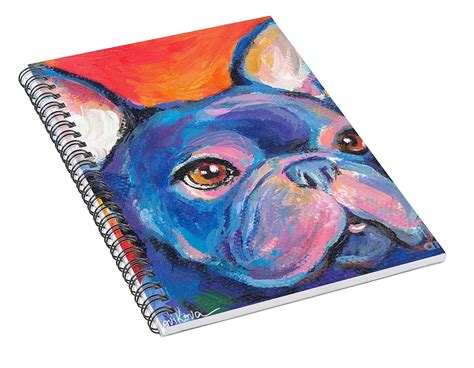 Cute French Bulldog Painting Prints Spiral Notebook For Sale By