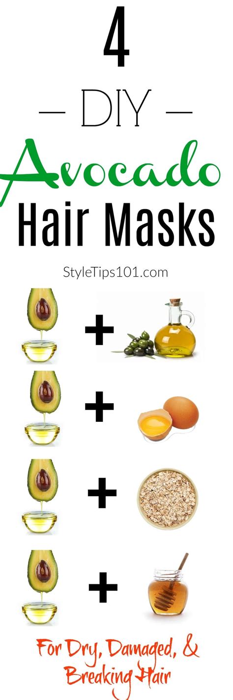 They can be expensive to buy but. 4 Simple DIY Avocado Hair Mask Recipes | Avocado hair mask ...