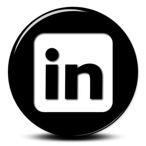 14 Linkedin Icons Black Circle Images Linkedin Icon Black And White