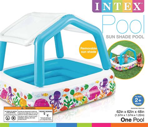 That makes swimming far more comfortable in the heat. Inflatable Pool With Canopy Swimming Intex Pools For ...