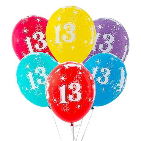 13th Birthday Sparkle 11 Latex Balloon Assortment Party Decor 6