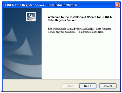 > notebook software and how to questions. 2.2.1 Installing the CLINCK Cafe Register Server