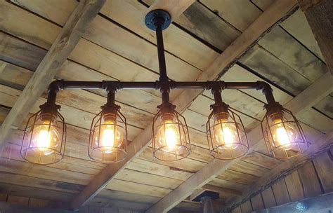 Rustic modern industrial pendant lighting,light fixture,industrial light ,home bar restaurant light. Rustic Industrial Lighting Chandelier • iD Lights