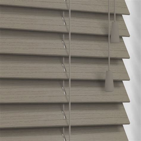 Greyish Brown Textured Faux Wood Venetian Blinds 35mm Made To Measure