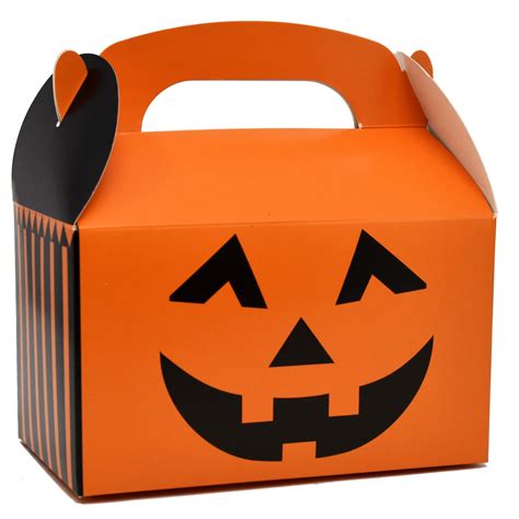 48 Halloween Treat Boxes Cardboard Haunted House Gable Boxes For School