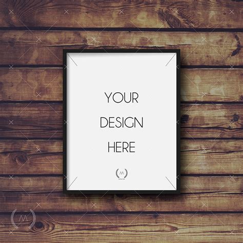 8x10 Black Mockup Digital Download File Frame Vintage Brown Etsy