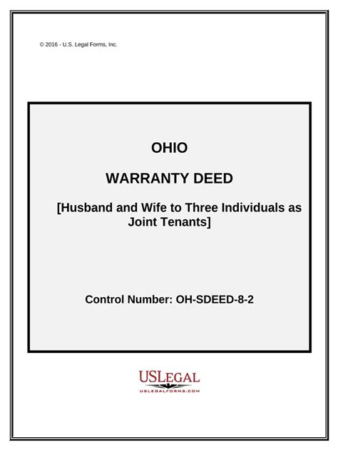 Warranty Deed For Husband And Wife To Three Individuals As Joint