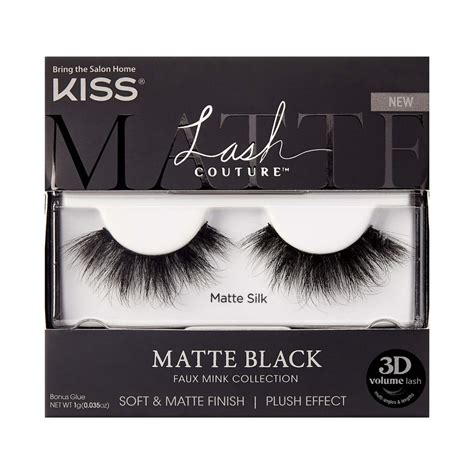 Kiss Lash Couture Matte Black Faux Mink Matte Silk False Eyelashes