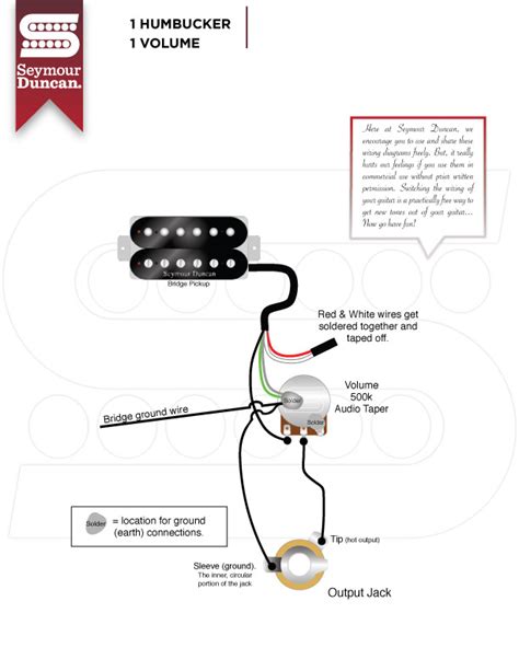 Basic connection of potentiometers and capacitor to create volume. Humbucker buzzing