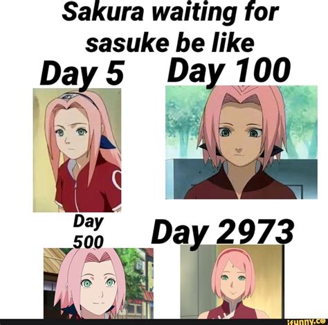 Sakura Waiting For Sasuke Be Like Ifunny Funny Naruto Memes Naruto