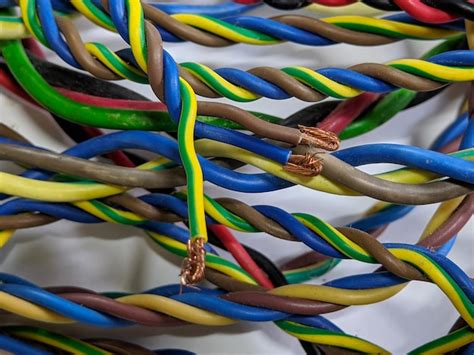 Premium Photo Closeup Of Colorful Electrical Wire Texture