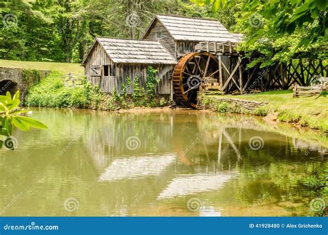 Historic Edwin B Mabry Grist Mill Mabry Mill In Rural Virginia On