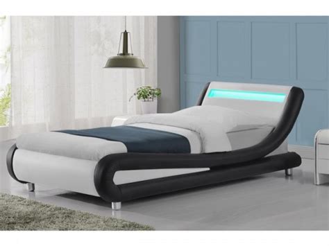 Sleep Design Barcelona 3ft Single Black And White Faux Leather Bed