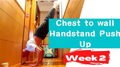 Chest To Wall Handstand Push Up Road To Handstand Push Up 02 Youtube