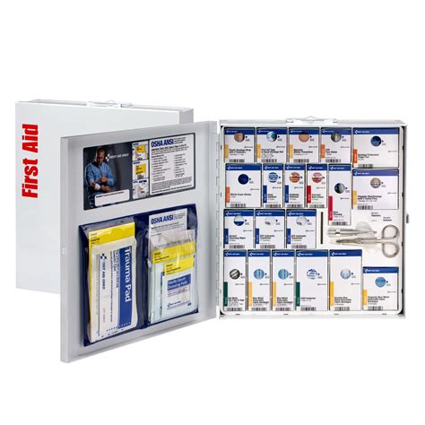 50 Person Large Metal Smartcompliance First Aid Cabinet With Medication