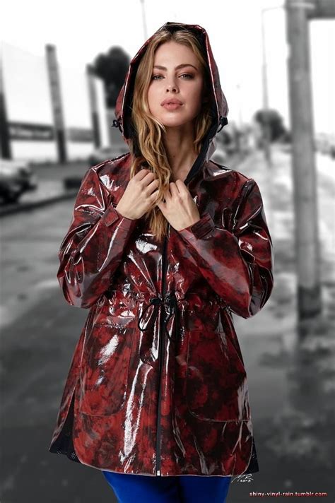 Shiny Raincoat Rain Fashion Rainwear Girl Rainy Day Fashion