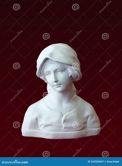 Bust Of A Girl Plaster Model Cast Object For Drawing The Study Of