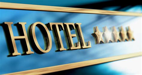 Five Stars Luxury Hotel Sign Or Header Stock Illustration