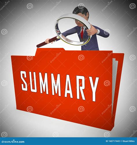 Executive Summary Folder Icon Showing Short Condensed Report Roundup 3d