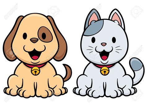 31498218 Vector Ilustraci N De Dibujos Animados Del Gato Y El Perro