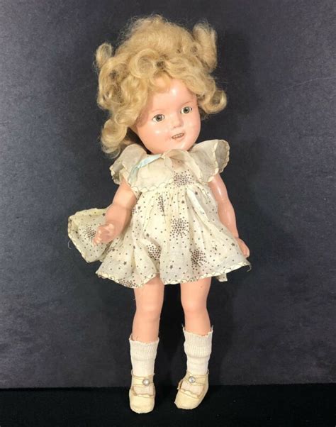 1930s Antique 13â€ Shirley Temple Composition Doll Ideal Flirty Or