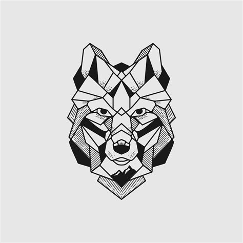 Abstract Black And White Polygonal Wolf 1072475 Vector Art At Vecteezy