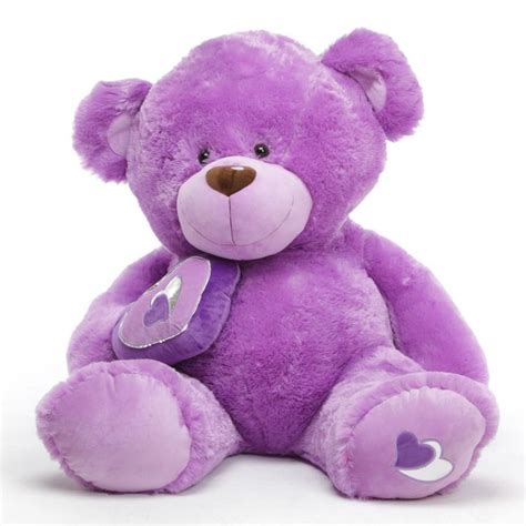 Ms Sewsie Big Love Giant Teddy Bear 60 In Lavender Purple Valentines Teddy Bear T