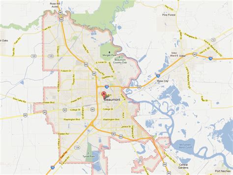 Beaumont Texas Map