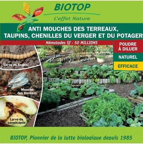 Biotop Nematodes Sf Anti Mouche Terreaux Taupins Chenilles Fourmis