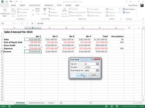 How To Use The Goal Seek Feature In Excel 2013 Dummies