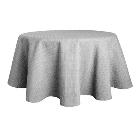 Martha Stewart 70 In Round Grey Honeycomb Round Tablecloth Modern