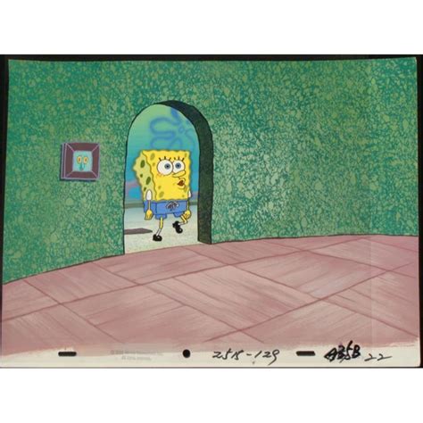 Orig Spongebob Production Cel And Background Whouse