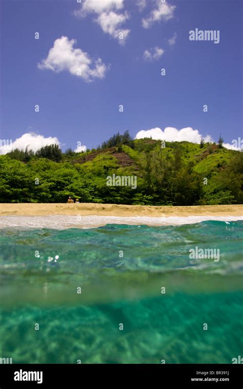 Lumahai Beach Kauai Hawaii Stock Photo Alamy