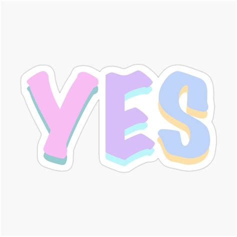 Yes Sticker By Famzzus In 2021 Coloring Stickers Stickers Etsy Stickers