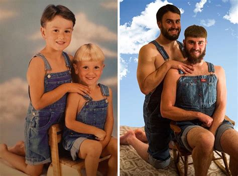 Families Recreate Their Awkward Childhood Photos With Hilarious Results