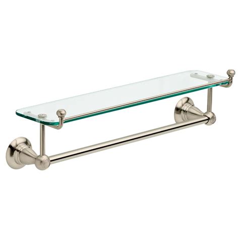 Newbiao wall mounting glass shelf with towel bar,sus304 stainless steel,nickel review. Brushed Nickel Towel Bar Rack Glass Shelf Hardware ...