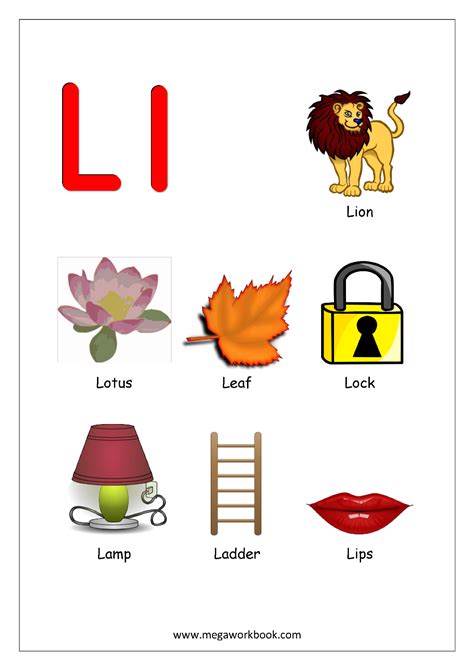 Objects Starting With Alphabet L Alphabet Pictures Preschool Alphabet Learning Alphabet