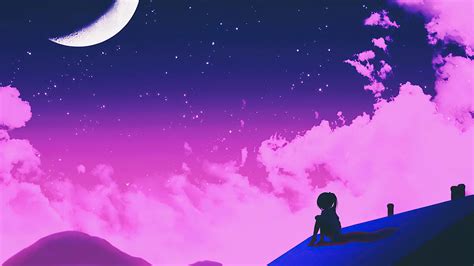 1366x768 Girl Sitting Alone Roof Top Neon 4k 1366x768