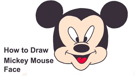 How To Draw Mickey Mouse Face Easy Step By Step Guide To Draw Mickey