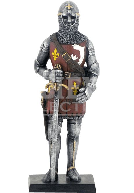 Armored Knight With Chainmail Coif Helmet And Sword Knight Clipart